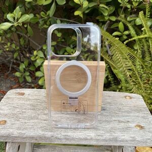 iPhone 15 Pro Max Clear Case w/Ring & Wallet NEW